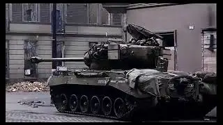Pershing vs Panther tank duel in WWII, Cologne