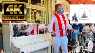Casey&rsquo;s Corner Original Pianist Randy Morris | 4K HD Attraction Magic Kingdom | Walt Disney World