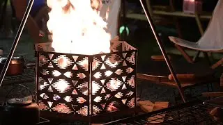 野小團-露營系列 十分自然露營區 | 平溪露營 | 超療育焚火爐 | 開箱訂製的調味箱 | 超chill露營 | 野溪玩起來 | 玩火