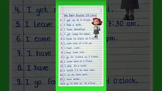 15 line essay on my daily life routine #english