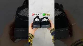 Real Vs Fake Travis Scott Phantom Black Jordan 1 Low #shorts #sneakerhead #viral
