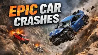 Epic Car Crashes from the Clif in BeamNG Drive #1 | BNG Crash Zone