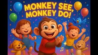 🐵✨ Monkey See, Monkey Do! | Funny Kids Song & Dance Animation