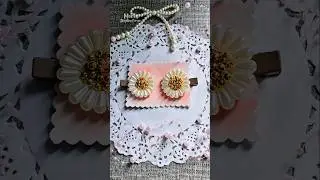 DIY Cute & Easy Pearl Daisy Hair Clip 🌼✨ | Handmade Hair Accessory #shortsviral #shorts #diy