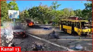 Дома и автомобили уничтожены в результате смертоносного российского удара по южному городу Херсон