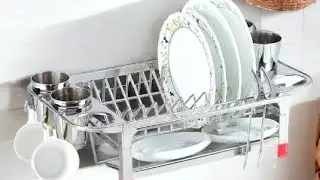 💥5 in 1 Stainless-steel kitchen plate  rack@hara metals