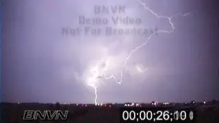 6/5/1999 Lightning video from Flying Cloud Airport stock footage