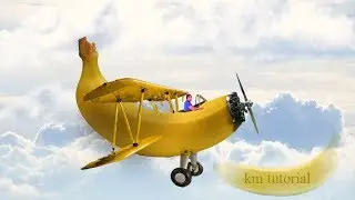 banana plane creative photoshop tutorial manipulation[kmtutorial]