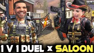 CALL OF DUTY MOBILE - 1 VS 1 DUEL GAMEPLAY - THE HARDEST MODE EVER IN SALOON MAP! [FUNNY MOMENTS]