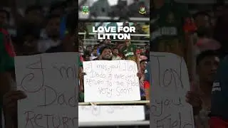 Love from the stands! 🙌 A fan&rsquo;s message for Litton Das, wishing for his return soon. 🇧🇩💚