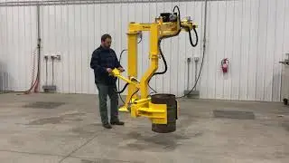 Pneumatic Drum Manipulator Ergonomically Handling 250 lb. Drums
