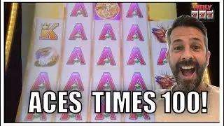I have NEVER SEEN SO MANY ACES! JACKPOT HANDPAY on Buffalo Grand Slot Machine!
