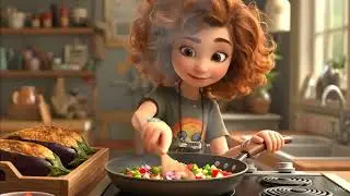 Animated Kitchen: 3D Karnıyarık with Veo 3!&rdquo;