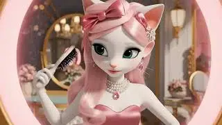 Cute Kitten First Makeup And Korea Trip With Mom.| AI CAT STORY
