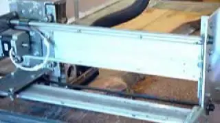 Homemade CNC milling redwood