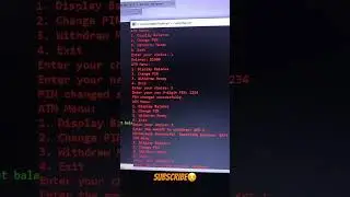 atm balance IDE dev c++ 