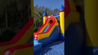 Wet Bounce House Combo. #waterslide #inflatable. Like and subscribe
