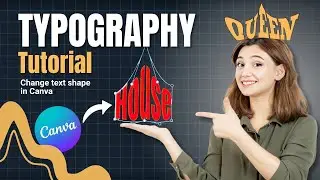 How to Change Text Shape in Canva | Typography Design Tutorial for Beginners 🔥 #canvatutorial #canva