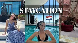 STAYCATION VLOG at the beach 🇳🇱 new Gucci sandals & relaxing massage