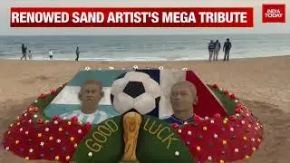 &lsquo;Vamos France, Argentina&rsquo;; Odisha&rsquo;s Sand Artist Creates Art Piece Ahead Of Epic FIFA WC Final