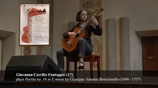 Giuseppe Antonio Brescianello - Partita no. 16 in E minor played by Giovanna Carrillo Fantappiè