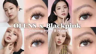 Примерка контактных линз BLACKPINK 🖤💗 Распаковка, примерка и обзор линз OLENS x BLACKPINK 🫶🏻