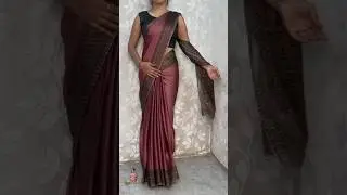 CREPE SAREE_DRAPING TUTORIAL_OFFICE WEAR SAREE DRAPING GUIDE_STEP BY STEP @womenstyleupManju