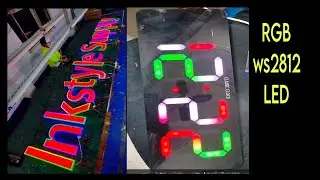 RGB WS2812 LED CLOCK PIXEL LED SIGN BOARD Wi-Fi control home mod digital clock