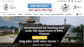 How to Apply in SSD SCHOOL Vacancy 2022 | Gajapati School Vacancy | Odisha Govt Teachers Job