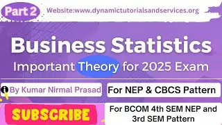 Business Statistics Important Questions (Chapterwise Theory) | BCom 3rd Semester | CBCS Pattern 2024
