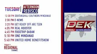 Rebisco Regional Channel Afternoon Program Schedule [27-JAN-2026]