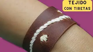 PULSERA DE CUERO CON TEJIDO FÁCIL 🎁 PATRÓN DE REGALO