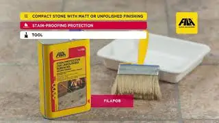 Limpieza de travertino y piedras compactas y protecci&oacute;n contra manchas FILAFOB Y FILAMATT