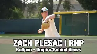 Zach Plesac, RHP | Umpire + Behind view | Bullpen | January 22, 2021