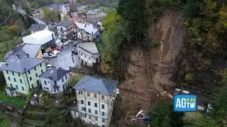 Grossa frana a Rezzoaglio: interrotta la statale 586, investita un’auto e una porzione di casa