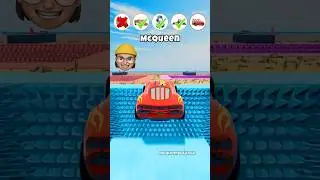 Miss Fritter vs Snot-Rod vs Guido vs Frank vs Lightning McQueen &ndash; Cars Jump Challenge