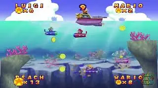 Mario Party 2 - Minigame - Deep Sea Salvage