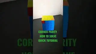 4by4 cube CORNER PARITY | HOW TO SOLVE TUTORIAL STEP BY STEP  #cubes #parity #shorts #subscribe
