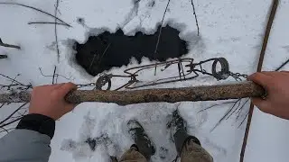ОХОТА НА БОБРА!КАПКАНАМИ ЗИМОЙ!