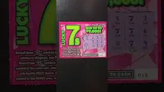 NY SCRATCHER. LUCKY 7's. WON $1.#be a member for $0.99, #make donations #lottery #scratch
