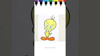 🤩How to draw Tweety 🐤🤓👀#drawing #art #shorts