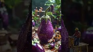 Little People   Harvesting Veges🎃 #ai #aireels