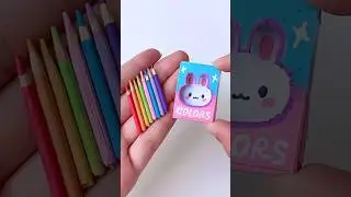 DIY miniature color pencil 🌈 #shorts #tonniartandcraft #art #love #diy