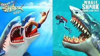 Double Head Shark Attack - Multiplayer VS Whale Shark Attack Simulator 2019  - All Sharks Unlocked
