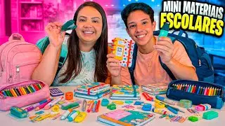 MONTAMOS UM KIT DE MINI MATERIAIS ESCOLARES!! *Ficou incr&iacute;vel! 