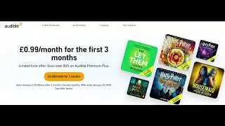 Limited time only Audible First 3 Month &pound;0.99/- Best of The Best Product for daily life style
