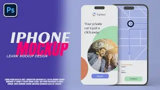 iPhone Mockup Design in Photoshop | Photoshop Tutorial