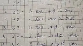 Write in tens and ones.