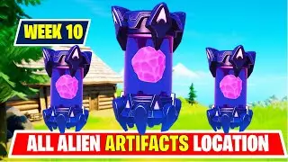 Fortnite All Week 10 Alien Artifact locations - How to Unlock Kymera Skin Customization in Fortnite.