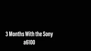 3 Month Report on my Experience with the Sony a6100